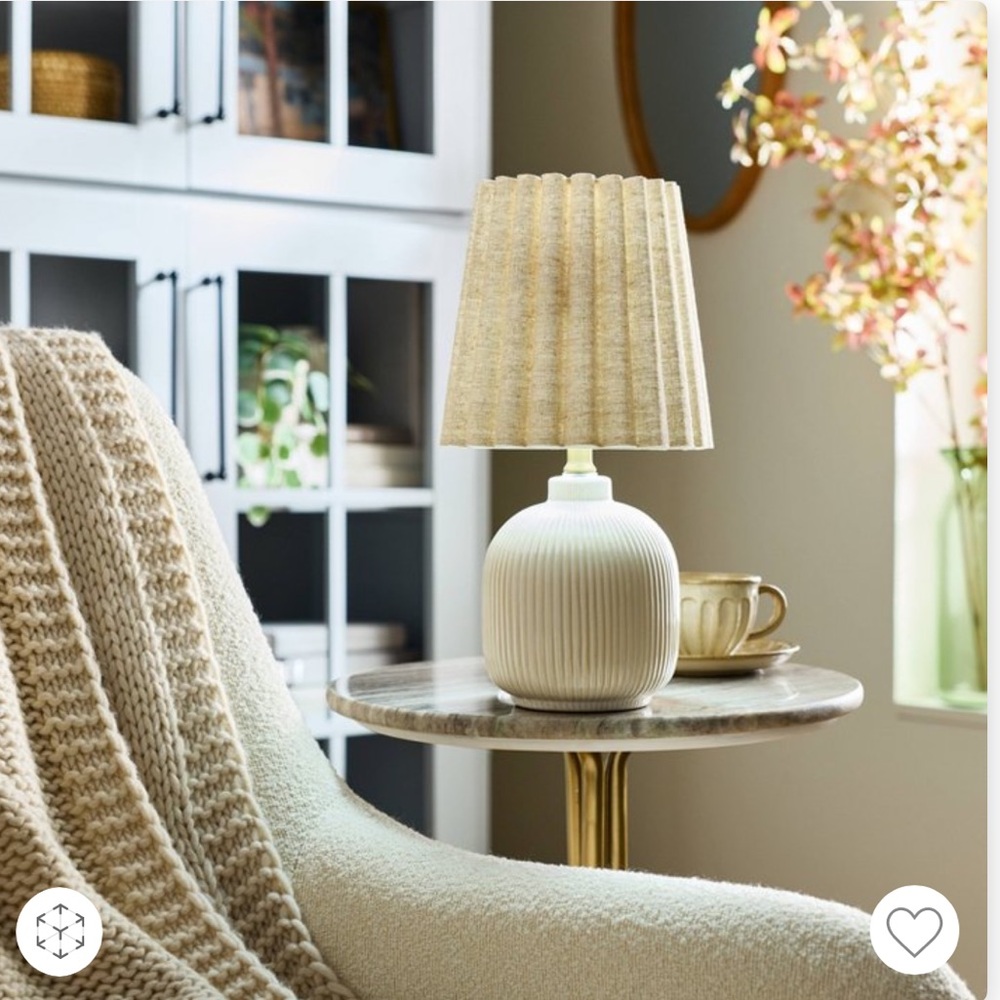 Ribbed Ceramic Table Lamp by Hearth and Hand with Magnolia